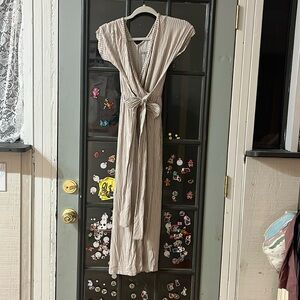 Latched Mama Jumpsuit - Oatmeal Stripes